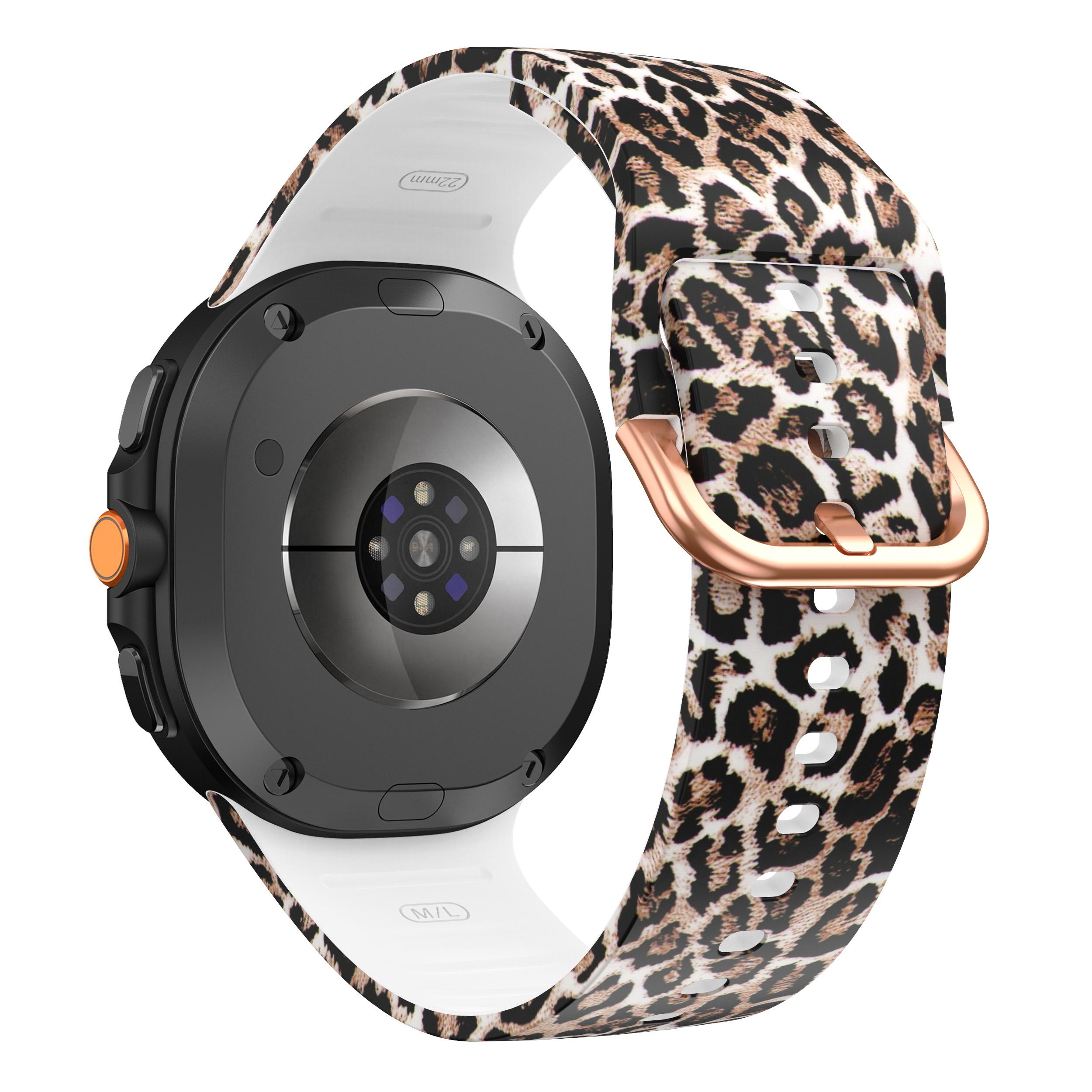 

Floral Pattern Strap for Samsung Galaxy Watch 8 40 44mm Colorful Silicone Sport Band for Galaxy 8 Classic 46mm Sunflower Leopard for galaxy 8 classic