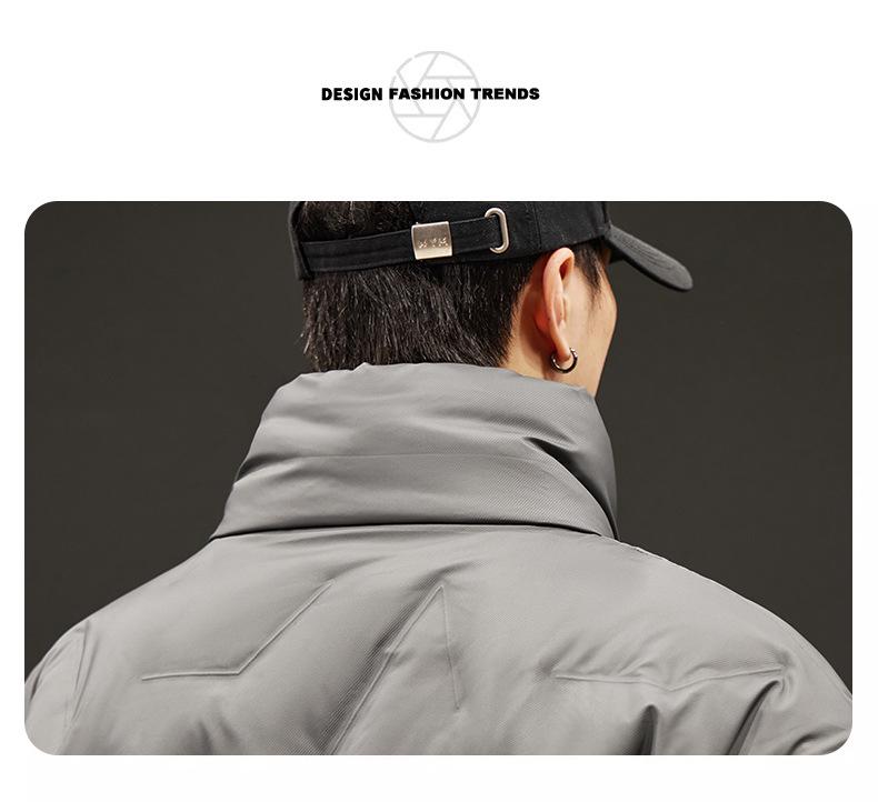 Veste d'hiver de travail pour homme - Duvet de canard blanc - Épaisse, Chaude et Coupe ample pour les grandes morphologies.