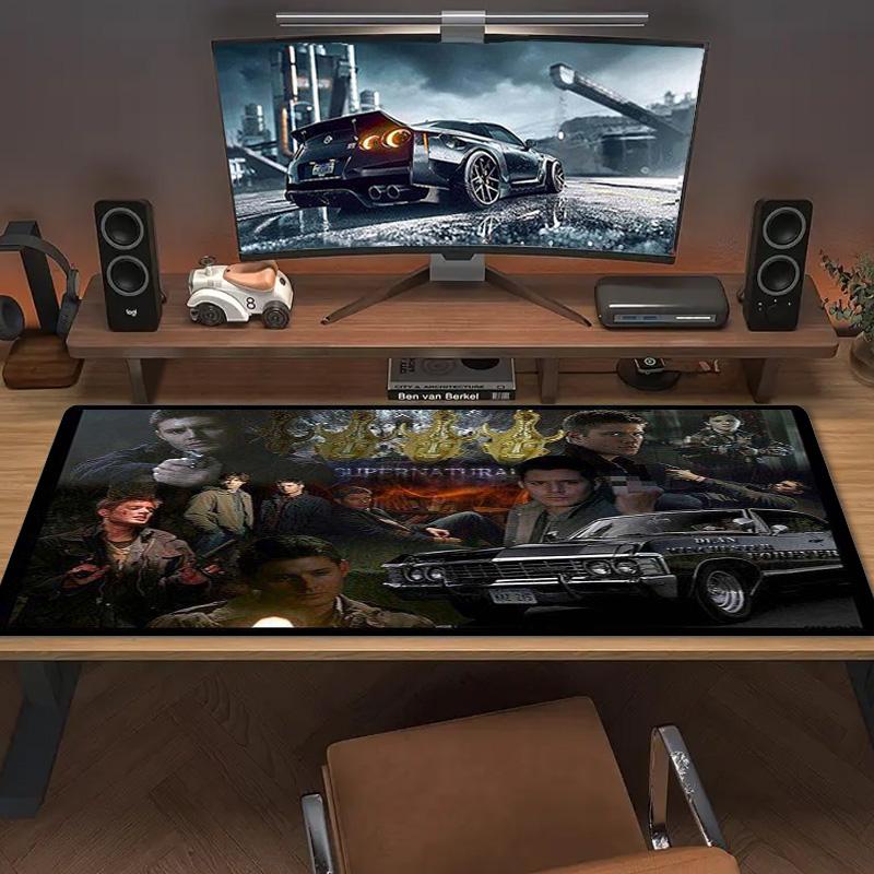 Supernatural Poster Color Mouse Pad Large Gaming Table Cushion Non-slip Laptop Tablet Big Mousepad XXL Mat Mini PC Playmat With Lock edge