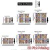 2pcs, 2D FLAT PRINTING Curtains (Without Rod) Colorful Tiles Modern Fashionable Curtainments During the Christmas Holiday