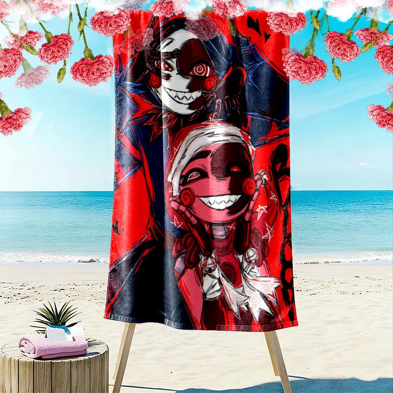 Blood moon night 2D Flat Print Beach Towel, Large Soft Quick Dry Towel for Beach Camping SwimmingZSTJ0915415