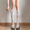 Women's Ballet Style Ribbon Bow Lace Socks - Mid-Calf Ruffle Lolita JK Design