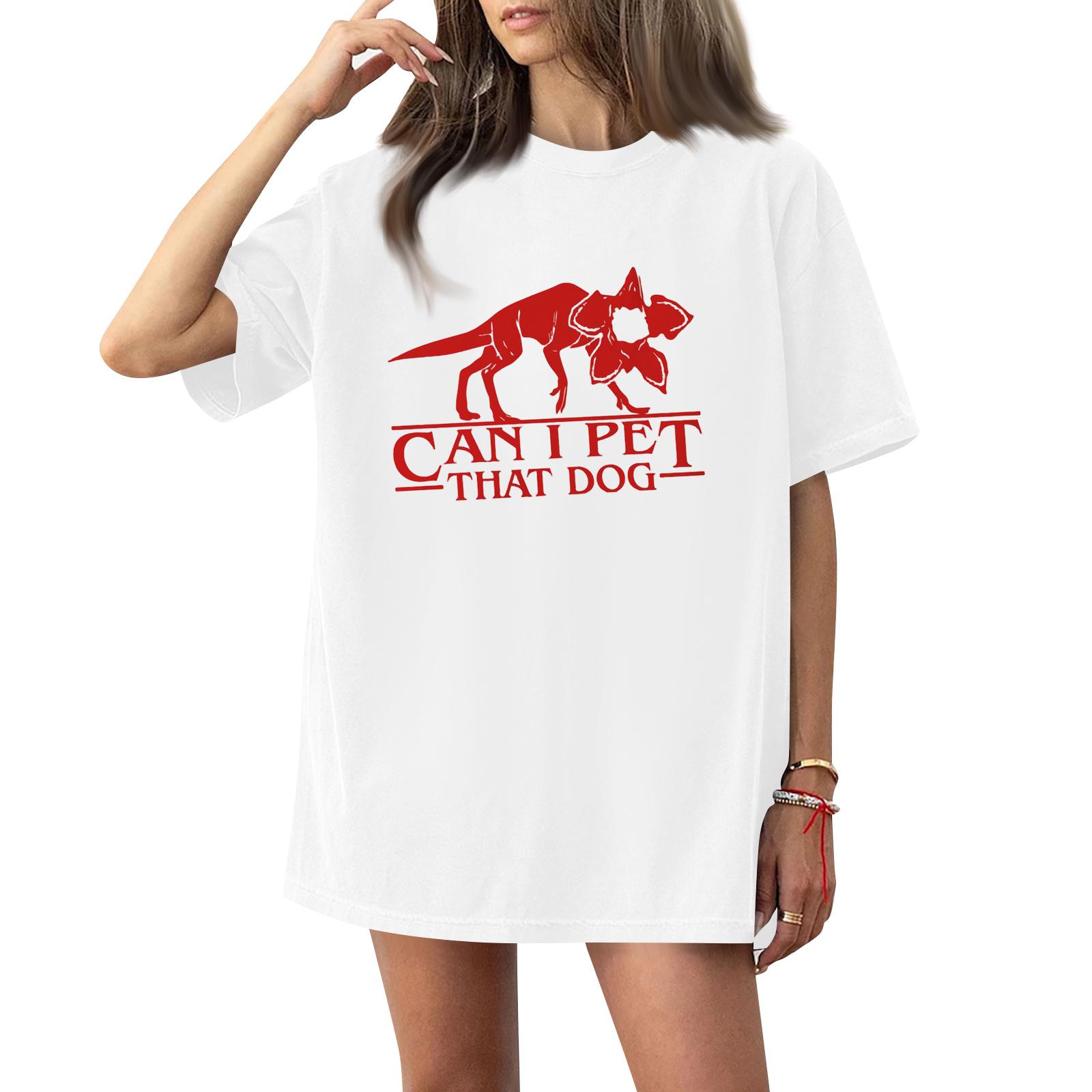 

Women s short-sleeved fashionable casual everyday trendy letter print short-sleeved shirt XL білий