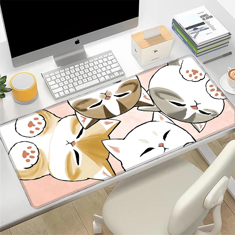 Cute cat mmofusands Mousepad HD Printing Computer Gamers Locking Edge Nonslip Mouse Pad XXLxcm Keyboard PC Desk Pad