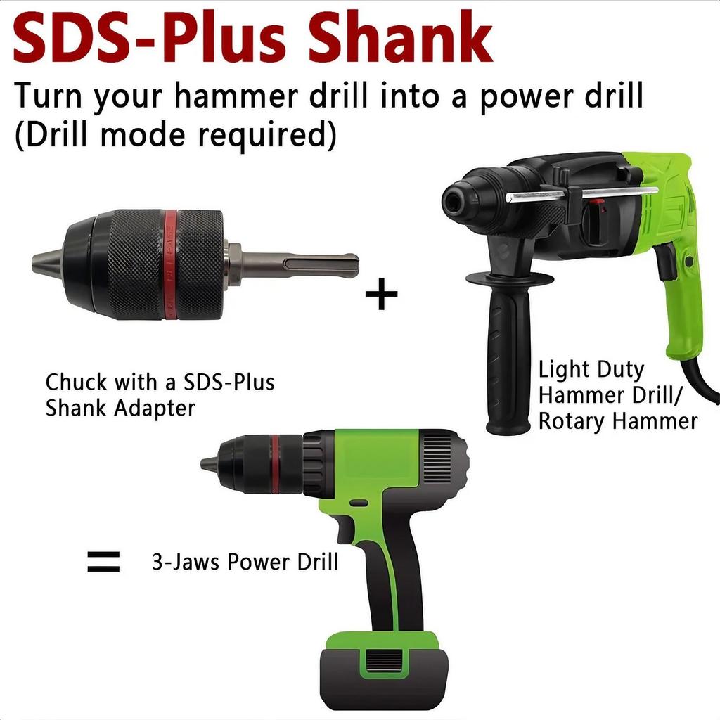 4Pcs 2-13mm Keyless Metal Drill Chuck Hex SDS Adapter Impact Screwdriver Tap Wrench Tool Set High Precision Engineer Accessories