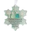 Snowflake Shaped Sea Glass Friendship Handcrafted Ornament Companionship Keepsake Christmas Tree Decoration for Best Friends