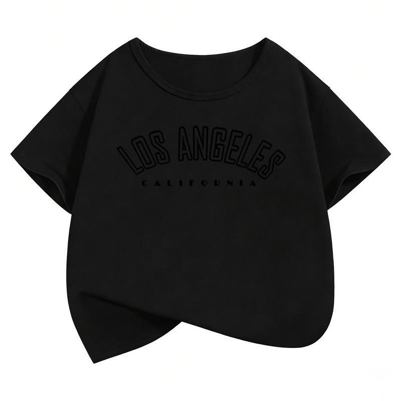 Fashion Los Angeles Top Design T Shirts Y2k Kids Children's T-shirt Boys Girls Summer Spring Casual Top Tee Short Sleeve