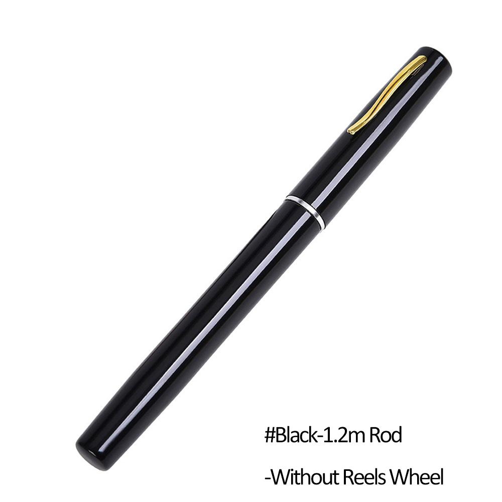 Mini Telescopic Fishing Rod Portable Pocket Fishing Pole 1/1.2/1.4/1.6M Pen Shape Folded Fishing Rod Without Reels Wheel