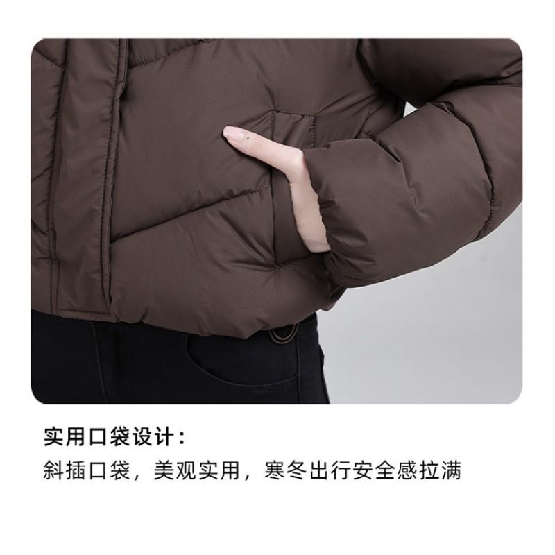 Womens Short Hooded Winter Puffer Coat Loose Fit Warm Cotton Jacket Petite Girls