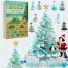 Acrylic Christmas Tree Pendant Blind Box Advent Calendar Simulated Sea Glass Tree Tree Shape Xmas Countdown Calendar Home Decor