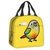 Custom Parrot Birds Cockatiel Squad Insulated Lunch Bags for Women Resuable Cooler Thermal Bento Box Outdoor Camping Travel