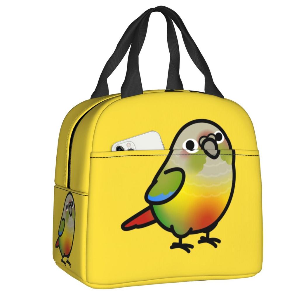 Custom Parrot Birds Cockatiel Squad Insulated Lunch Bags for Women Resuable Cooler Thermal Bento Box Outdoor Camping Travel