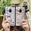 Back Cover Dirt-resistant Phone Case For ZTE Nubia Focus Pro 5G Cute Wrist Strap Lanyard Cartoon Phone Holder Anti-dust