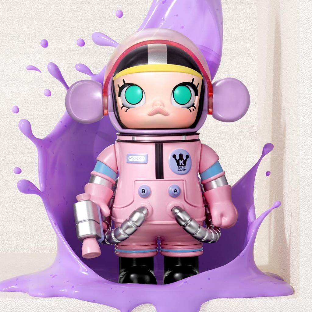 POP MART MEGA SPACE MOLLY Series 4 Box of Pop Mart Gachapon Blind Box Plastic Premium PVC Soft Original Birthday Gifts 100% [Assorted 9] Figures,