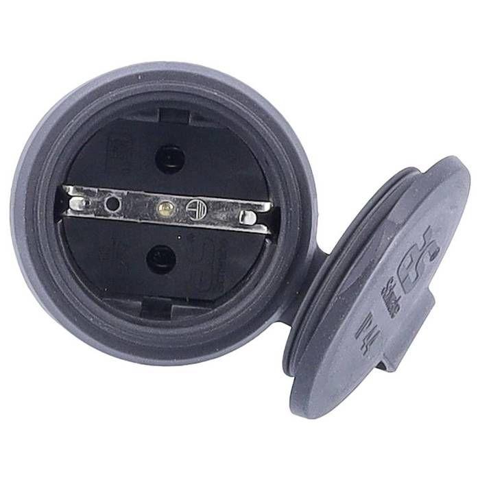 AS Schwabe 60419 Fiche électrique femelle avec terre 230 V noir IP44