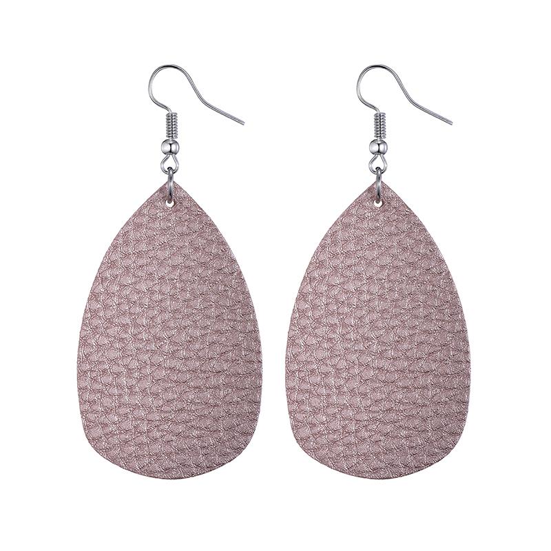 Fashion Leather Earrings Lightweight Faux Leather Leaf Earrings Teardrop Dangle Handmade For Women Girls Jewelry Wholesale