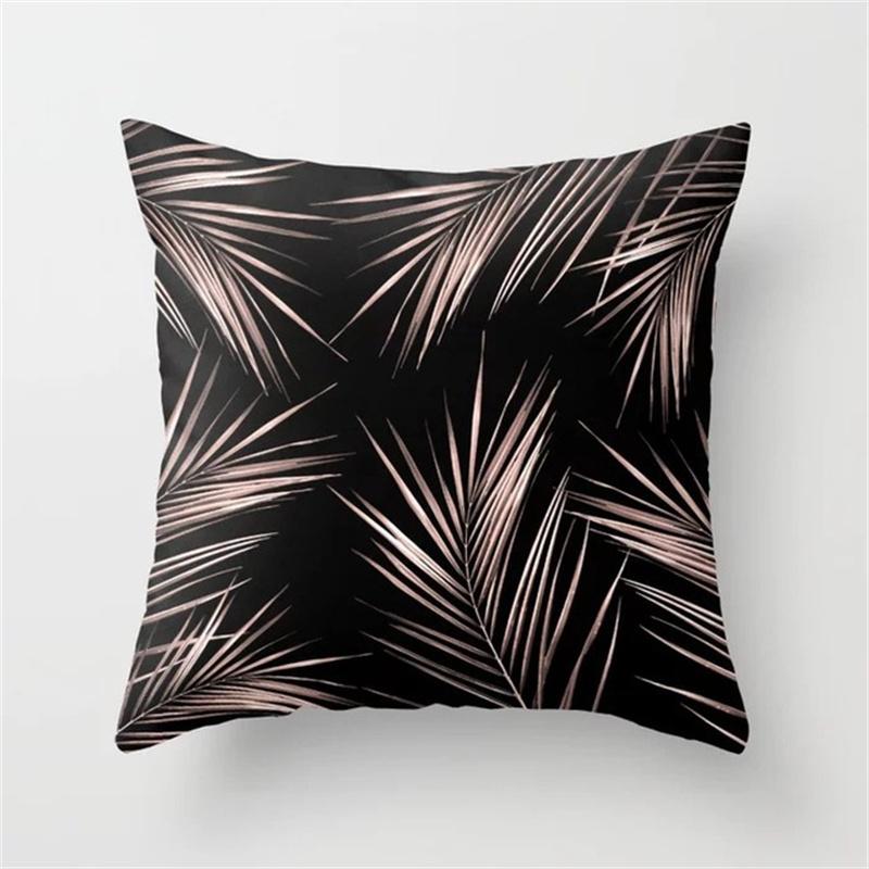 Black and White Simple Geometric Line Printing Pattern Cushion Cover Home Living Room Sofa Decoration Pillow Pillow Cover