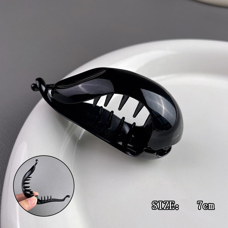 Twist Banana Hair Clip Crab Acrylic Hairpins Small Hair Claw Barrettes Korean Ponytail Women Top Solid Hair Accessories