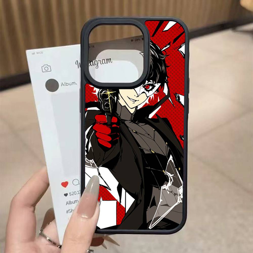 Game P-Persona 5 Cool Black Silicone Hard Plastic Phone Case For Iphone 17 Air 16 15 14 13 12 11 Pro Max PC TPU