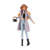 Bambola Giocattolo Moda Europea FR Supermodella 30cm Set alla Moda con Giacca Invernale+Pantaloni in Pelle+Borsa+Cappello Bambola 1/6 Articolata Giocattolo Vestire
