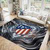 Atletico Madrid Design Crystal Velvet Carpet Cozy Non?Slip Printed Rug For Bedroom Living Room Entrance