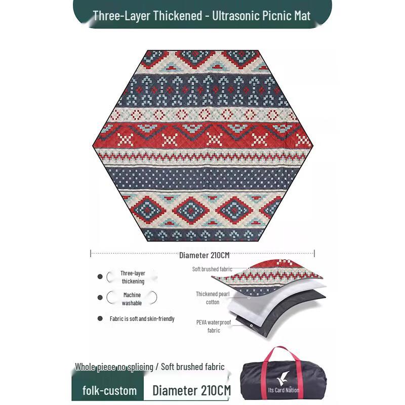 Hexagonal Outdoor Picnic Mat