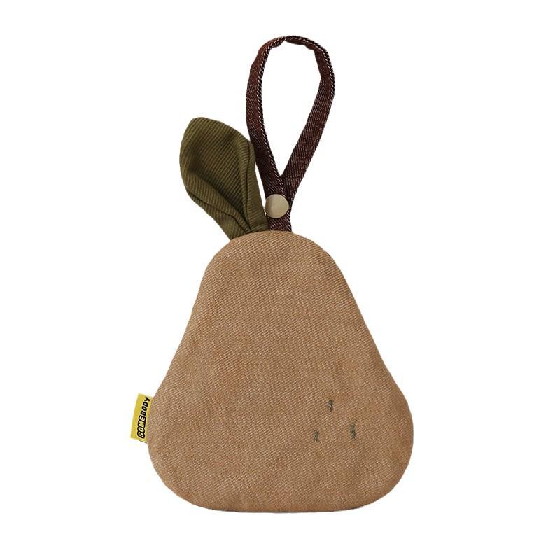 Tricolor Patchwork Pear Coin Purse Mini Wallet
