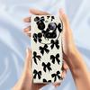 For Xiaomi 15 Ultra Case Black Bow Pattern Printing Straight Edge TPU Phone Back Cover