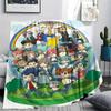 1Pc Inazuma Eleven Soccer Print Flannel Blanket, High Quality Comfortable for All Seasons, Home Decor, Warmth and Comfort, Perfect for Christmas Gifts