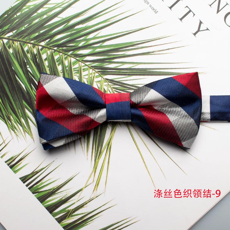 

Полосатый клетчатый окрашенный в пряже полиэстер галстук-бабочка мужской повседневный аксессуар для рубашки галстук-бабочка