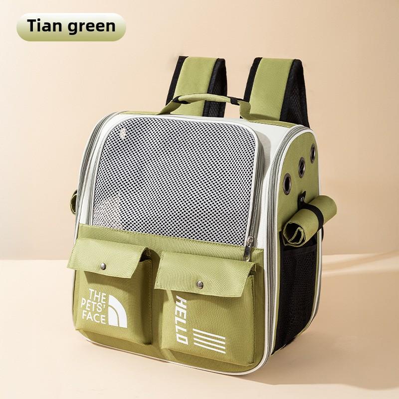 Cat Out Large Capacity Cute Cartoon Carrot Pocket Backpack All Seasons Cat Bag Dog Pet Bag