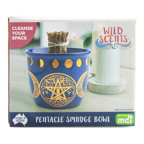 Wild Scents Ceramic Smudge Bowl (Pentacle)