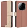 BINFEN COLOR BF33 for Xiaomi Redmi Note 14 Pro 4G Leather Case Splicing Color RFID Blocking
