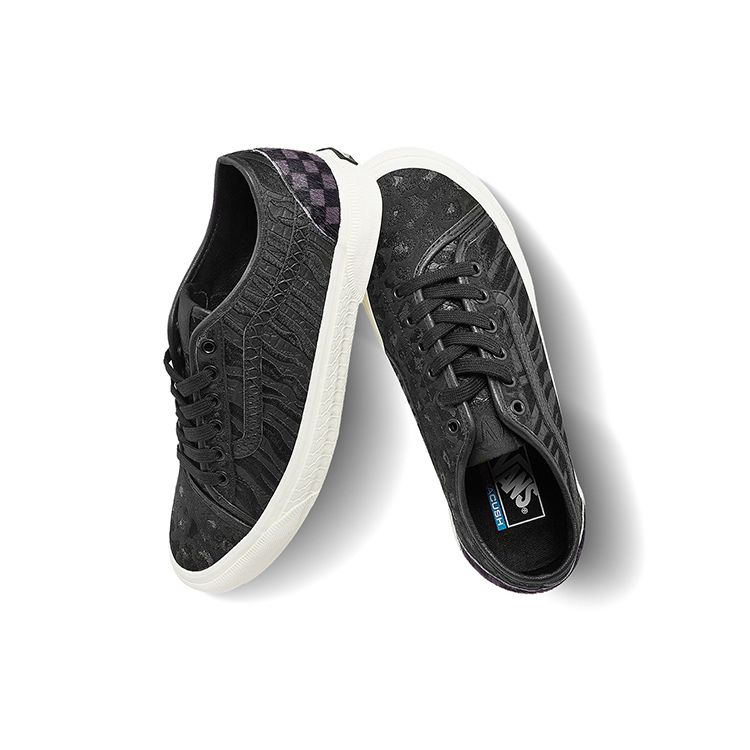 Vans Bess Ni Sp Mixed Media 2020 New Collection Synthetic Leather Low-Top Skate Shoes Unisex Sneakers Black VN0A4UWZ1BG