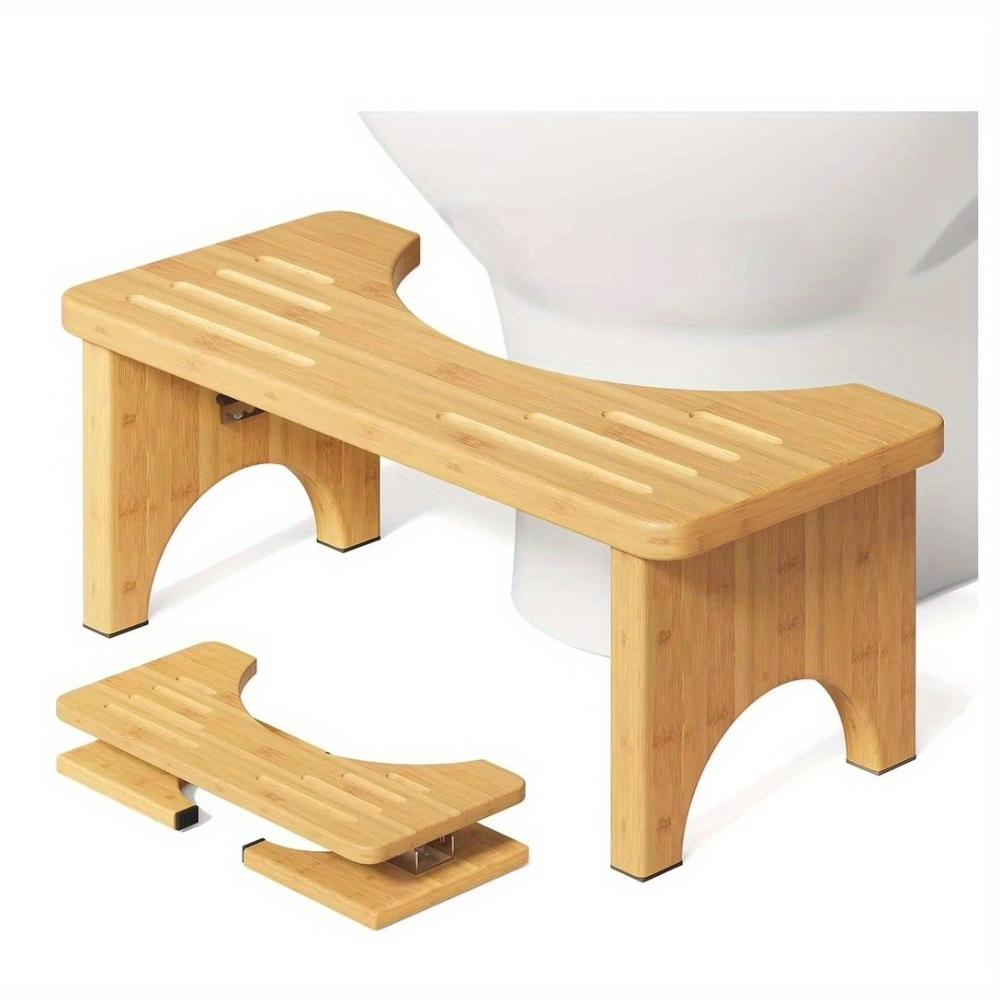 Bamboo Toilet Stool Wooden Squatting Potty