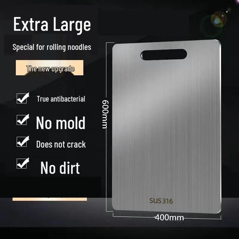 Velké prkénko z nerezové oceli 316 proti plísním a zesílené 304 pro domácí kuchyně