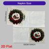 20pcs Disposable Napkins with Christmas Wreath Pattern Print for Wedding,Parties,and Daily Use for Thanksgiving Fall Christmas Table Decoration