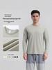 Men's Quick-Dry Sweat-Wicking Round Neck Long Sleeve T-Shirt, Antibacterial, Skin-Friendly, for Sports & Casual Wear, Spring & Autumn.