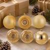 Red Electroplated Embossed Christmas Tree Ornament Pendant