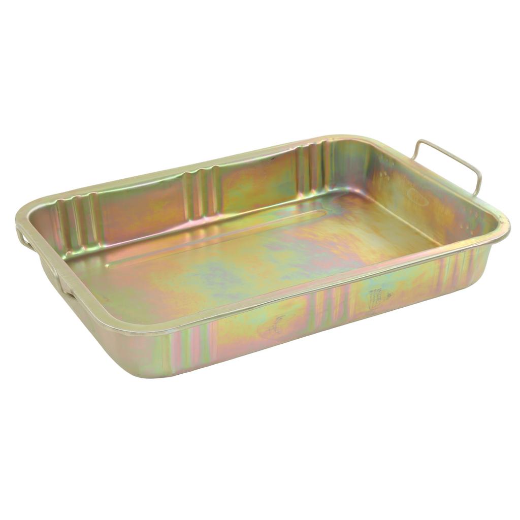 Galvanized Oil Drip Tray Pan Professional Metal Drain Container Auto Repair Tool for Vehicle