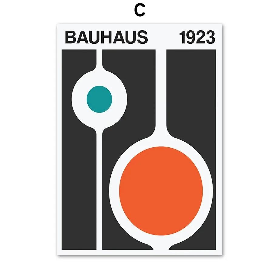 Bauhaus Abstract Geometric Line Colorful Wall Art Nordic PostersCanvas Painting  And Prints Wall Pictures For Living Room Decor