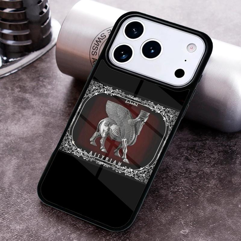 

Lamassu Assyrian Mesopotamian print Phone Case for iPhone 17 16 15 Pro Max Air 14 13 12 11 Plus Shockproof Capa Cover iPhone 14 Pro