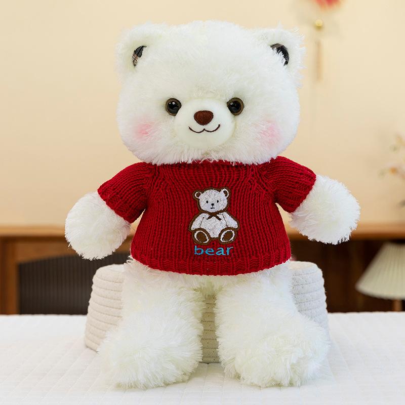 Cartoon Lele Sweater Bear Plush Toys Children's Birthday Gift Doll Exchange for Teddy Bear Sleeping Pillow