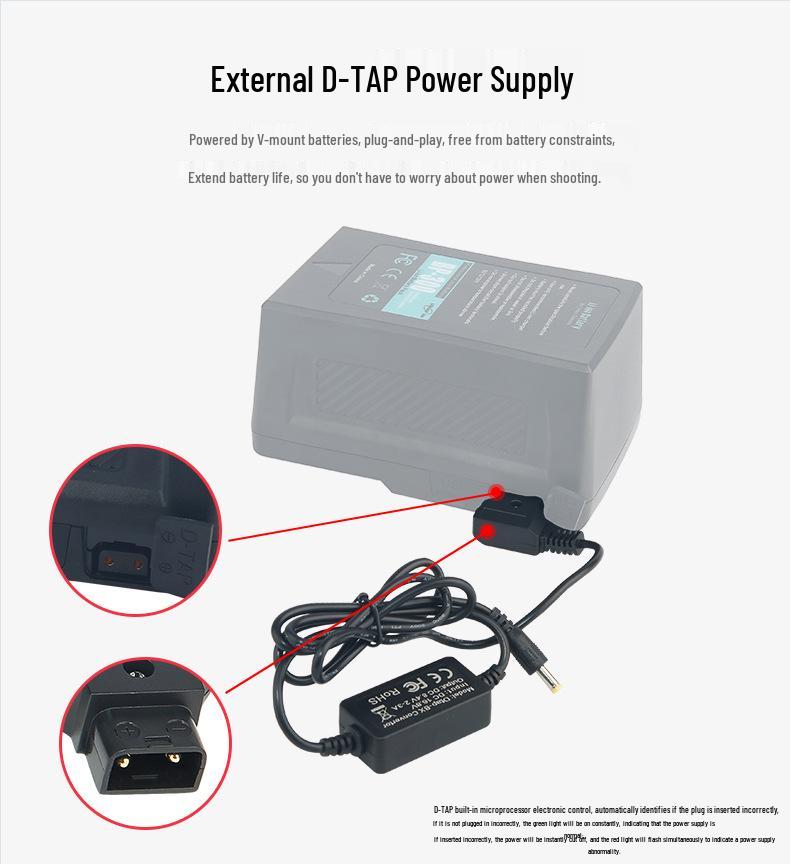 D-TAP-DCC6 Adapter for Panasonic DMC-FZ45/FZ48/FZ62 with BMB9 Dummy Battery