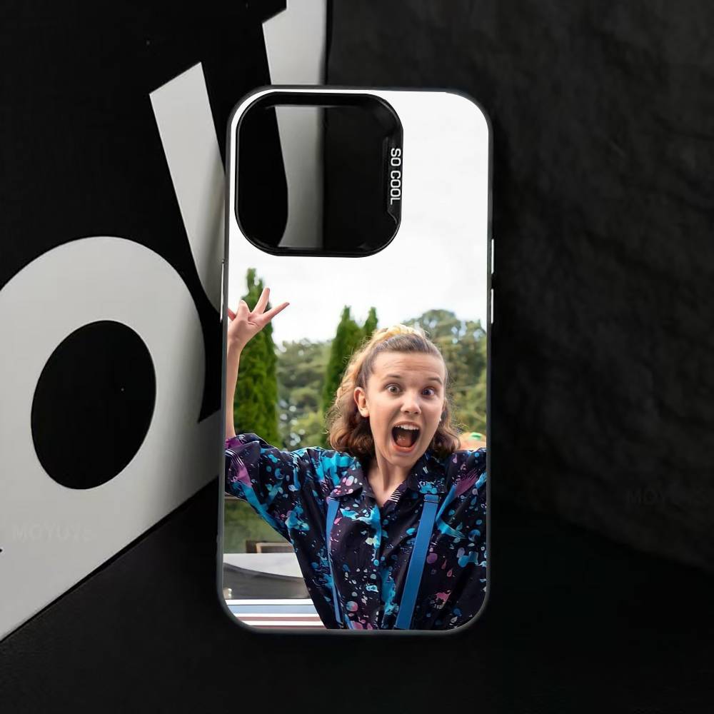 M-Millie B-Brown Actor Phone Case For iPhone 17,16,15,14,13,12,11 Plus,Pro Max,XS,Colored Silver Plated Inside Cover iPhone14ProMax