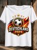 Deutschland 2026 Football Pride Football With Flame Like Red And Gold Strokes Fast Energetic Match Unisex All Tshirt