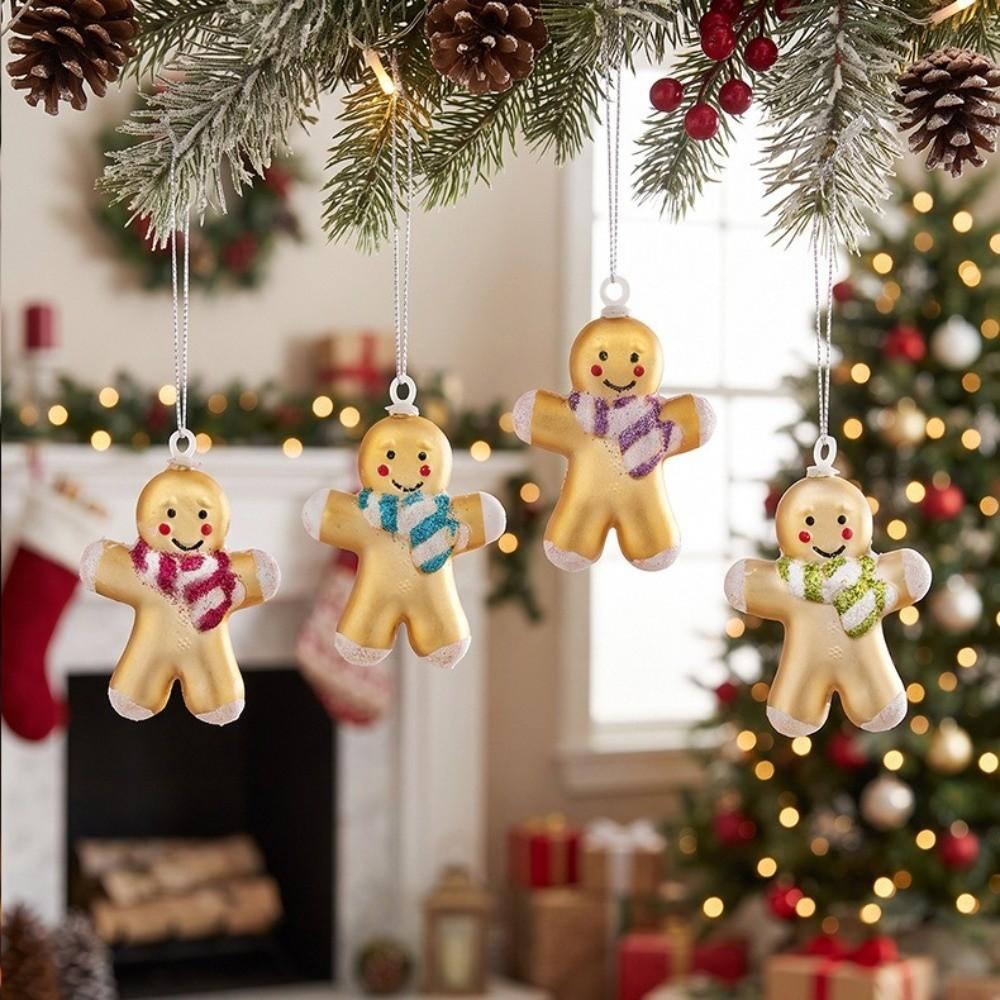 4PCS Packaged Set Tree Pendant Assorted Shapes Hanging Decoration Xmas Bauble  Festive Arrangement