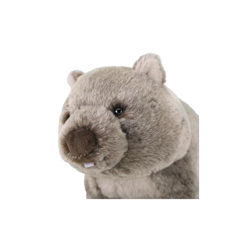 SunLemon Fluffies Medium Wombat Stuffed Animal, 15 x 27 x 17cm, Cute, Rare Animal Series, P-1093