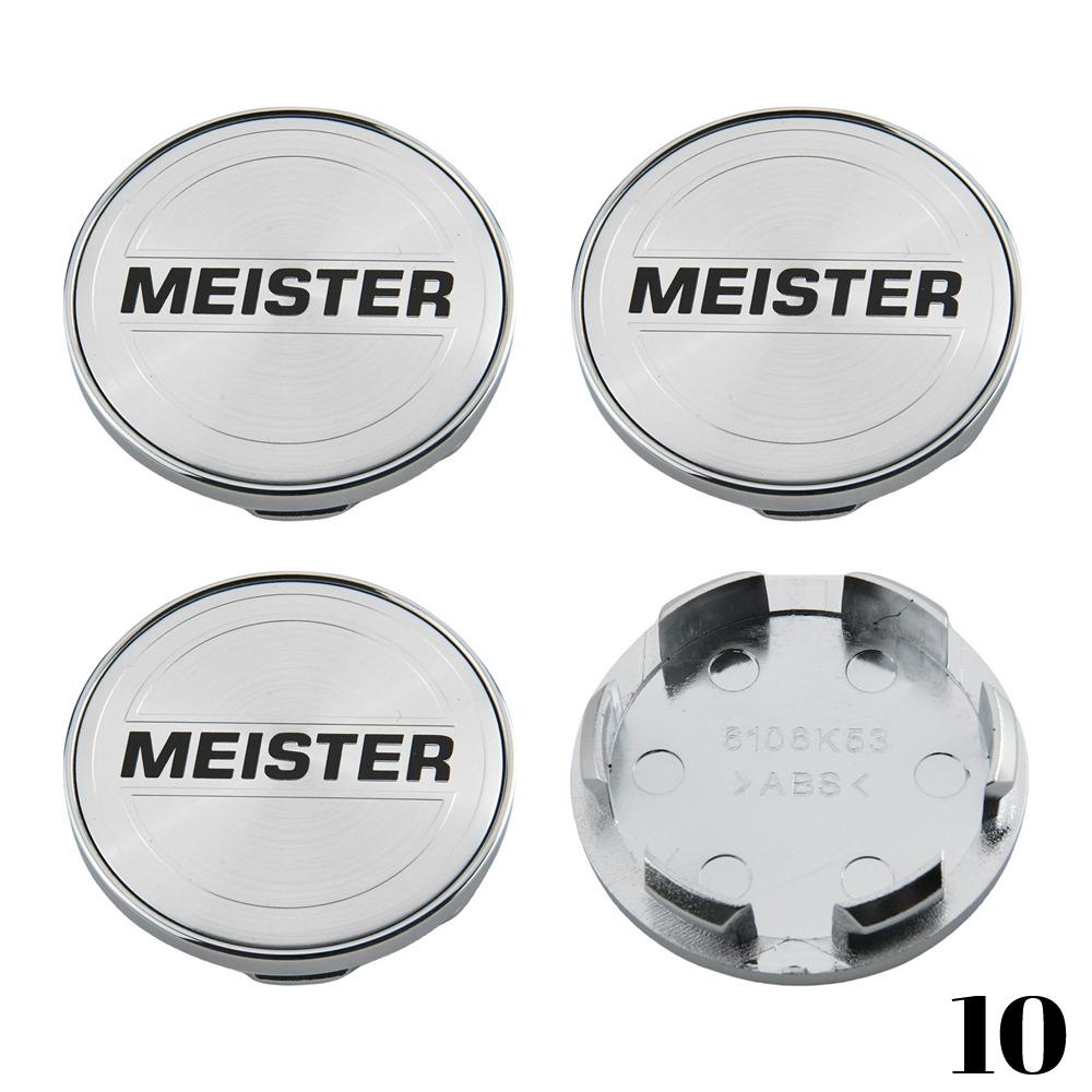 4PCS WORK Center Cap 53mm & 54mm Wheel Caps MEISTER VS EQUIP Emblem Wheel Cover Cap Hubcaps Car Rim Accessories