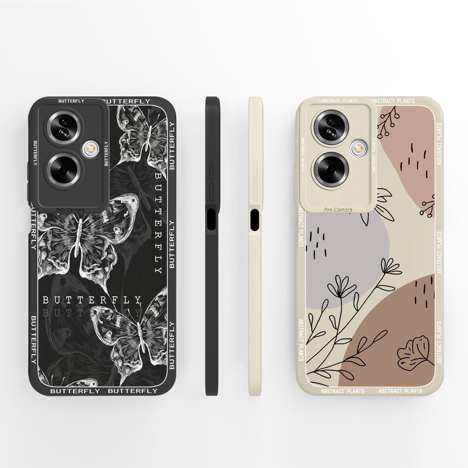 Cute Panda Covers For Oppo A79 5G Case For Oppo A2 5G Full Protection Funda For Oppo A 79 Housing Soft Liquid Silicone Back Capa